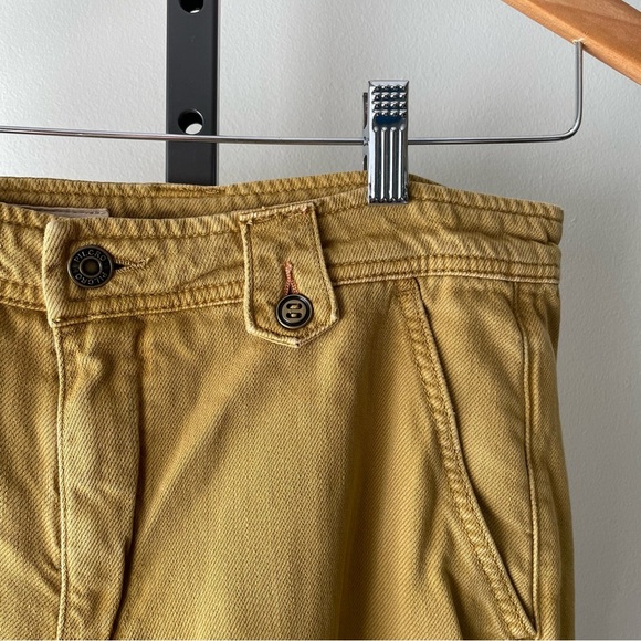 Pilcro Wide Leg Trouser Jeans High Rise Pant Mustard Yellow Baggy Anthro Size 29 - Picture 4 of 12